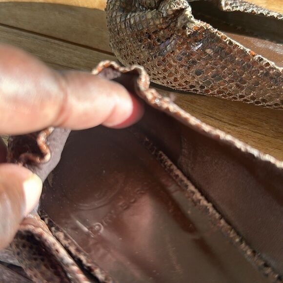 Tory Burch Snakeskin Flat Shoes 8 - Picture 5 of 6